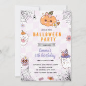 Einladung zu Groovy Halloween-Party (Vorderseite)