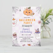 Einladung zu Groovy Halloween-Party (Stehend Vorderseite)