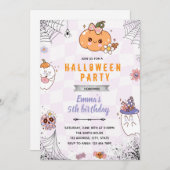 Einladung zu Groovy Halloween-Party (Vorne/Hinten)