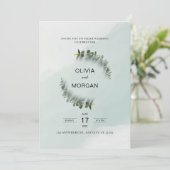 Einladung zu Grünen und Weißen Hochzeiten (Stehend Vorderseite)