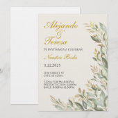 Einladung Zu Grüner Veranstaltung Mit Gold (Vorne/Hinten)