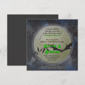 Einladung zu Halloween Bridal-Dusche mit Vollmond- (Vorne/Hinten)