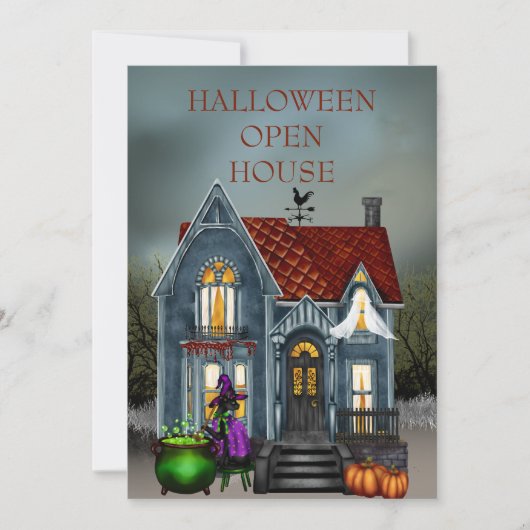 Einladung zu Halloween Open House (Vorderseite)