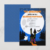 Einladung zu Halloween Spuk House (Vorne/Hinten)