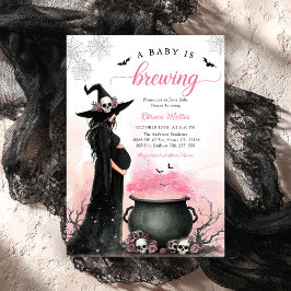Einladung zu Halloween Witch Baby Shower