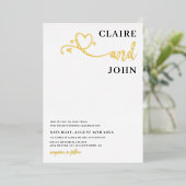 Einladung zu Heart Script Hochzeit (Stehend vorne)