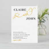 Einladung zu Heart Script Hochzeit (Stehend vorne)