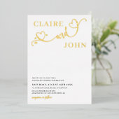 Einladung zu Heart Script Hochzeit (Stehend vorne)