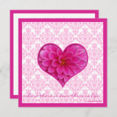 Einladung zu heißen Pink und Weiß Hochzeiten (Vorne/Hinten)