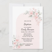 Einladung zu hellrosa Taufe (Vorderseite)