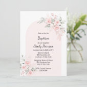 Einladung zu hellrosa Taufe (Stehend Vorderseite)