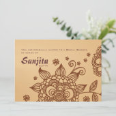 Einladung zu Henna (Stehend Vorderseite)