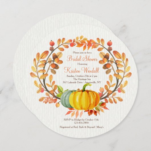 Einladung zu Herbstelementen (Vorne/Hinten)