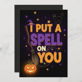 Einladung zu Hexen-Zaubersprüchen-Halloween-Party (Vorne/Hinten)