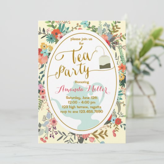 Einladung zu High Tee (Stehend Vorderseite)