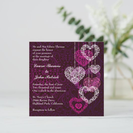 Einladung zu Hochzeiten (Stehend Vorderseite)