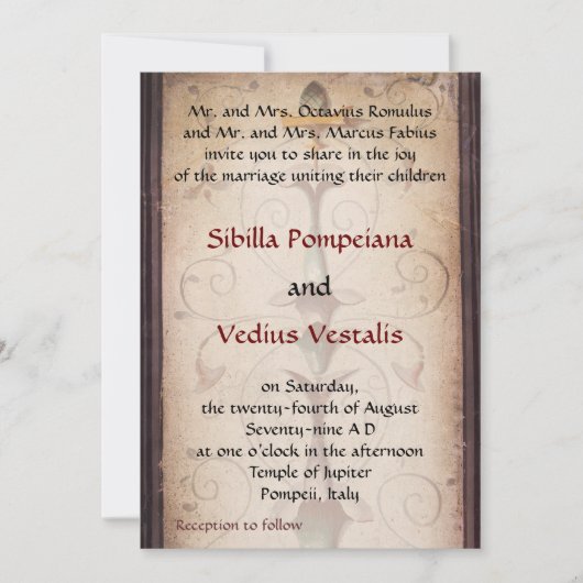 Einladung zu Hochzeiten (Vorderseite)