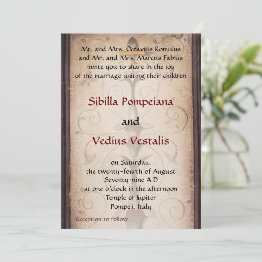 Einladung zu Hochzeiten (Stehend Vorderseite)