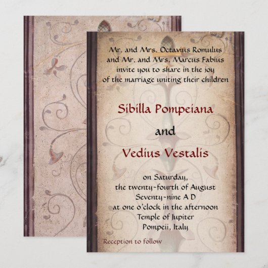 Einladung zu Hochzeiten (Vorne/Hinten)