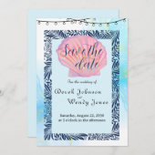 Einladung zu Hochzeiten am Strand (Vorne/Hinten)