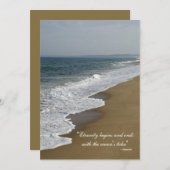 Einladung zu Hochzeiten am Strand und am Ozean (Vorne/Hinten)