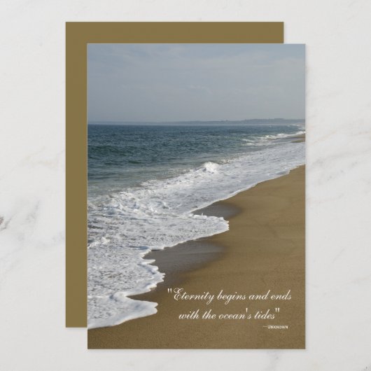 Einladung zu Hochzeiten am Strand und am Ozean (Vorne/Hinten)