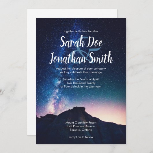 Einladung zu Hochzeiten in den Bergen und in der N (Vorne/Hinten)