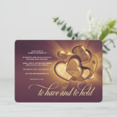 Einladung zu Hochzeiten und Hochzeitsfeiern (Stehend Vorderseite)