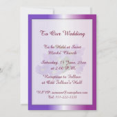 Einladung zu Hochzeiten von Musik und Violetten (Rückseite)