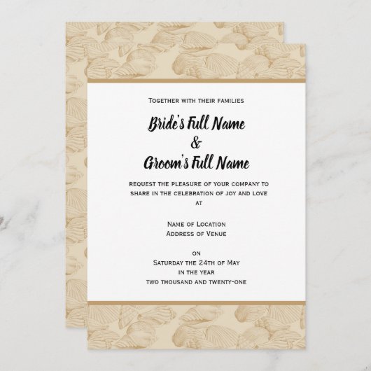 Einladung zu individuell gestaltbaren Hochzeiten (Vorne/Hinten)