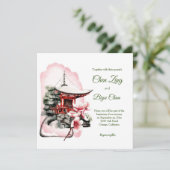Einladung zu japanischen Hochzeiten (Stehend Vorderseite)