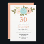 Einladung zu jeder Altersflora am 30. Geburtstag<br><div class="desc">Geeignet für alle Jahre. Ändern Sie einfach die Anzahl und den Text,  wie Sie möchten. Blumenmuster Hübsch Pfirsich 30. Geburtstag Einladung Matching Sammlung in Niche und Nest Geschäft. Wir haben Kunstwerke von Freshmint Paperie https://www.etsy.com/shop/FreshmintPaperie</div>