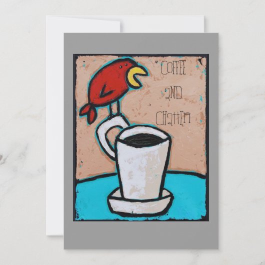 Einladung zu Kaffee und Chatter (Vorderseite)