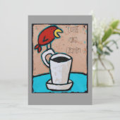 Einladung zu Kaffee und Chatter (Stehend Vorderseite)