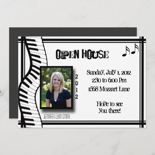 Einladung zu Keyboard Open House (Vorne/Hinten)