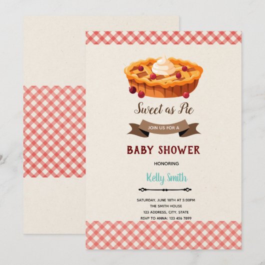 Einladung zu Kirschkuchen (Vorne/Hinten)