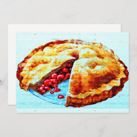 Einladung zu Kirschkuchen (Vorne/Hinten)