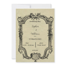 Einladung zu klassischen Grün- und Schwarzen Hochz