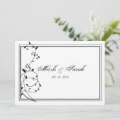 Einladung zu klassischen Schwarz-Weiß-Grenzen (Stehend Vorderseite)