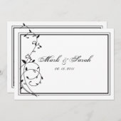 Einladung zu klassischen Schwarz-Weiß-Grenzen (Vorne/Hinten)