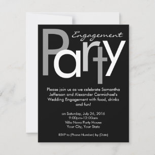 Einladung zu kokigem Black and White Engagement