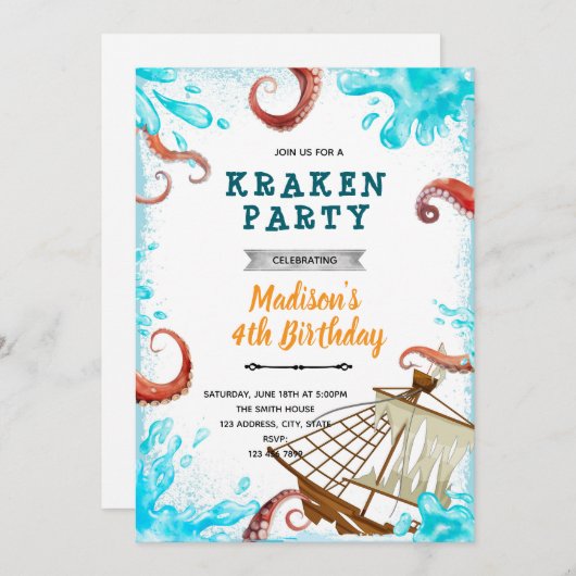 Einladung zu Kraken (Vorne/Hinten)