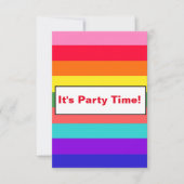 Einladung zu kühlen Regenbogenstreifen (Vorderseite)