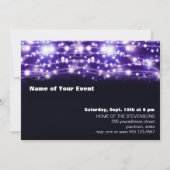 Einladung zu lila Funkstars (Rückseite)