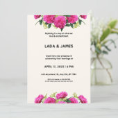 Einladung zu lila Hochzeiten und Creme (Stehend Vorderseite)