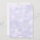 Einladung zu lila und Gold-Junggeselinnen-Abschied (Rückseite)