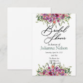 Einladung zu lila Wildblumen (Vorne/Hinten)