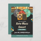 Einladung zu Live Music Concert | Modernes Nachter (Vorne/Hinten)