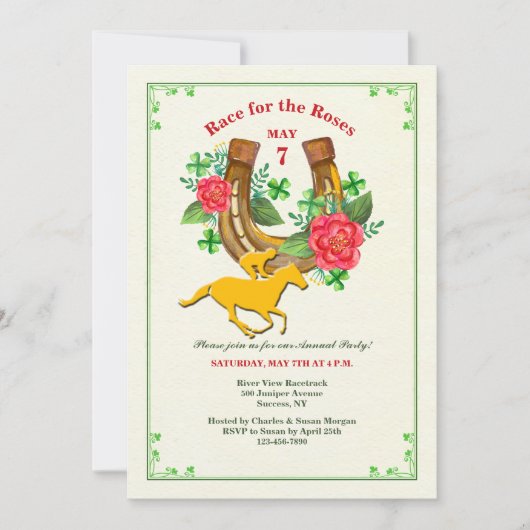 Einladung zu Lucky Horseshoe (Vorderseite)