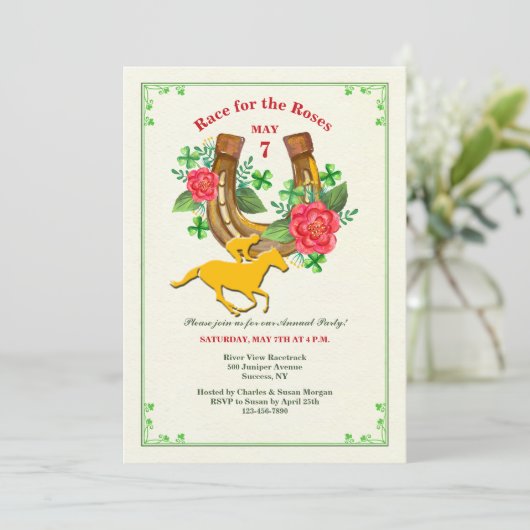 Einladung zu Lucky Horseshoe (Stehend Vorderseite)